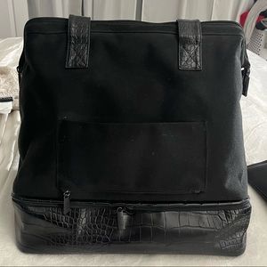 Beis Mini Weekender Black Croc